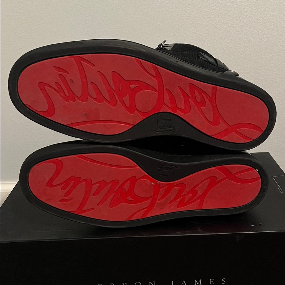 Christian Louboutin Louis Black High-Top Sneakers - Picture 13 of 14